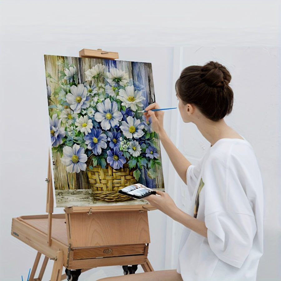 Floral Basket Paint by Numbers Kit for Adults