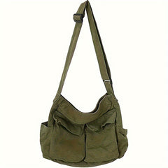 Canvas Crossbody Bag Casual Travel Daily Shoulder Messenger Bag