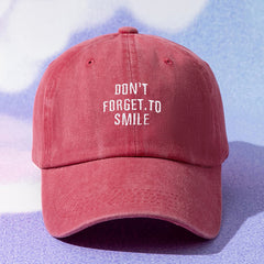 Don't Forget To Smile Baseball Cap Unisex Men And Women's Cap