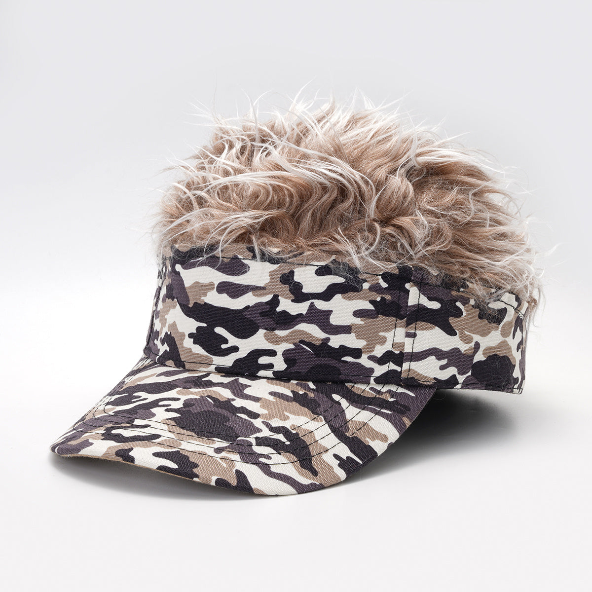 Camouflage Plush Baseball Cap Winter & Fall Visor Sun Hat Novel Hair Accessories