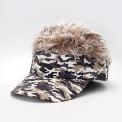 Camouflage Plush Baseball Cap Winter & Fall Visor Sun Hat Novel Hair Accessories