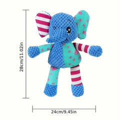 Cute Elephant Plush Toy Durable Soft Squeaky Stuffed Animal