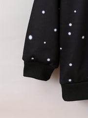 Skull Print Boys Casual Pullover Long Sleeve Hoodie