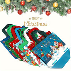 11pcs Christmas Tote Gift Bags Handles Reusable Non woven