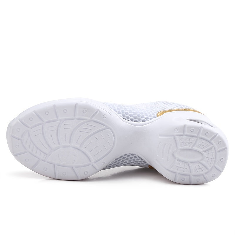 Arch Support Non Slip Dance Shoes Flying Woven Air Cushion