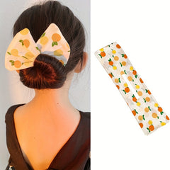 Fruit Pattern Headband Bun Maker Elastic Hair Accessories