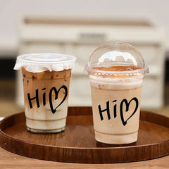 Hi Heart Welcome Self Adhesive Sticker Cursive Font Glossy Finish Si