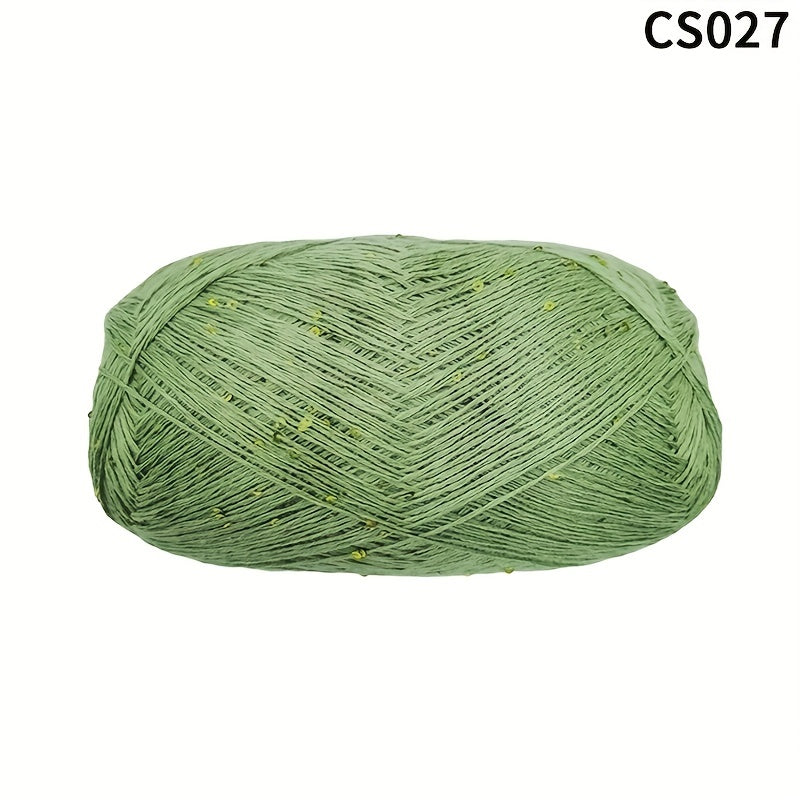 Cotton Sequin Yarn Worsted for DIY Arts Crafts Sewing Beginners