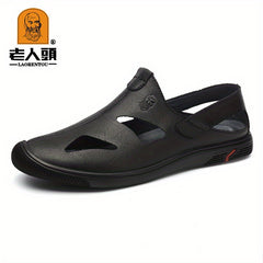 LAORENTOU Men's Breathable Sandals Slip On Outdoor Beach Shoes