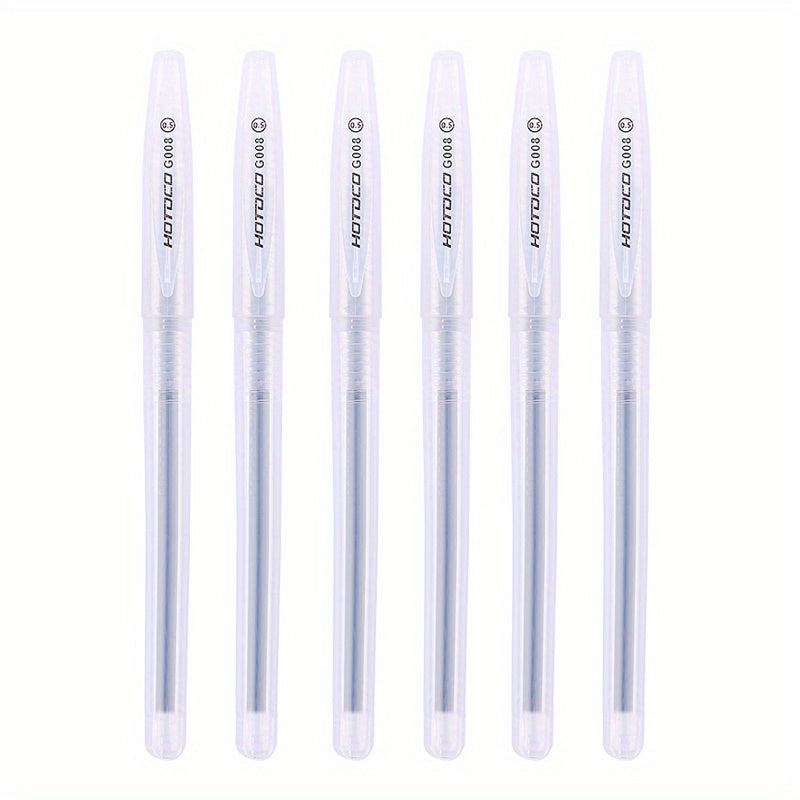 6pcs Pack 0.5mm Gel Pens - School & Office Supplies