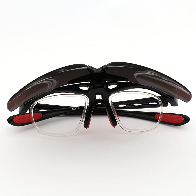 Men's Retro Cycling Glasses Outdoor Sports Flip Sunglasses