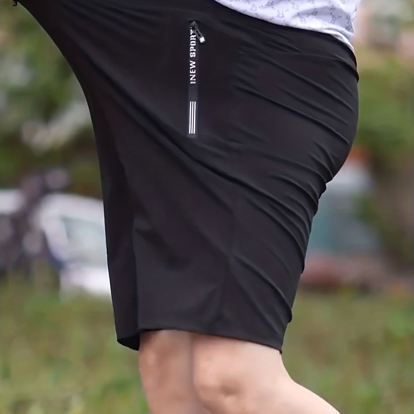 Men's Breathable Solid Shorts with Side Pockets Drawstring Elastic Waist