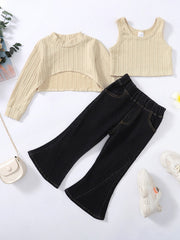 Girls Turtleneck Top & Jeans Set