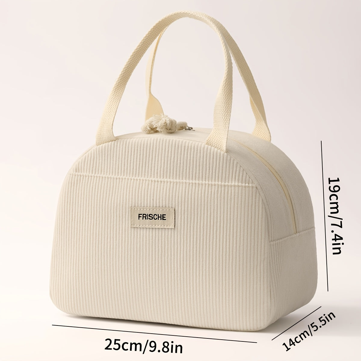 Corduroy Insulated Large Capacity Soft Reusable Polyester Cloth