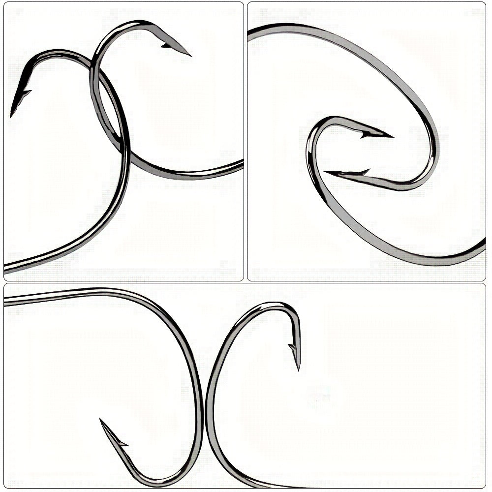 50pcs High Carbon Steel Fish Hooks Box High Strength Corrosion Resistance