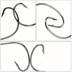 50pcs High Carbon Steel Fish Hooks Box High Strength Corrosion Resistance