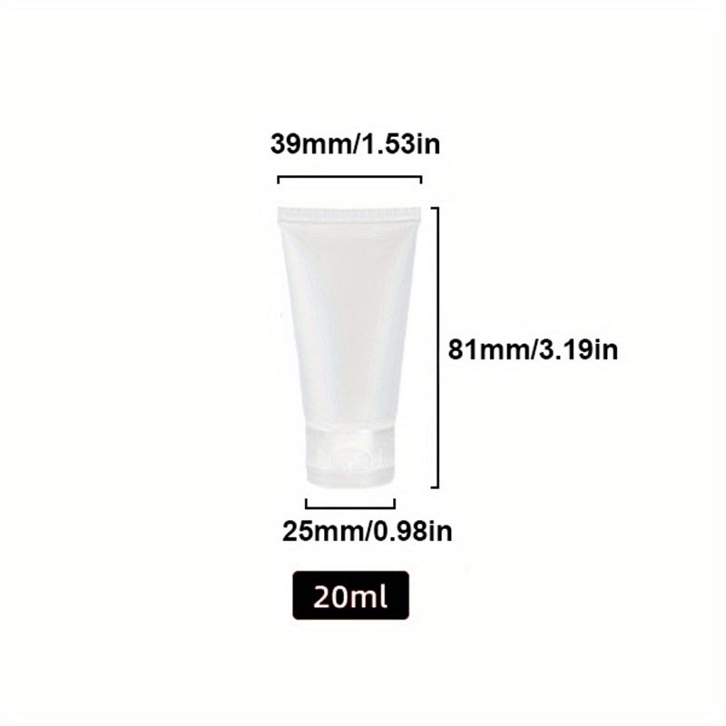 2pcs 20ml 100ml Clear Plastic Soft Tubes for Cosmetics Travel Essential