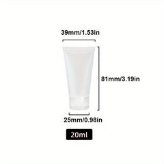 2pcs 20ml 100ml Clear Plastic Soft Tubes for Cosmetics Travel Essential
