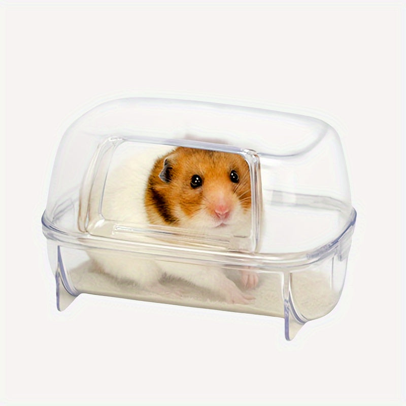 1pc 17 Transparent Hamster Sand Bathroom Small Animal Bath Container