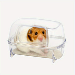 1pc 17 Transparent Hamster Sand Bathroom Small Animal Bath Container