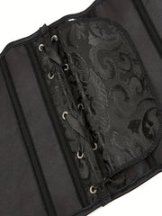  Gothic Body Shaper Jacquard Bustier Lingerie