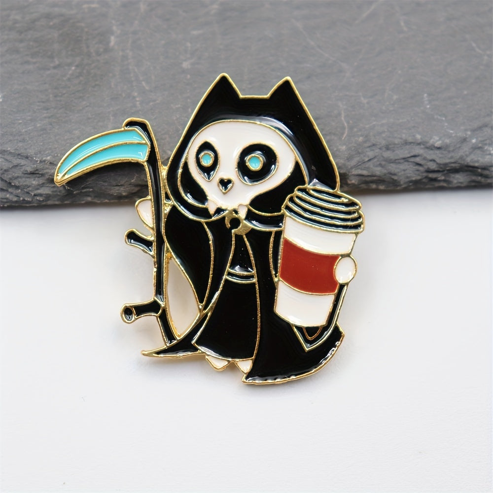 Cartoon Death Brooch For Men