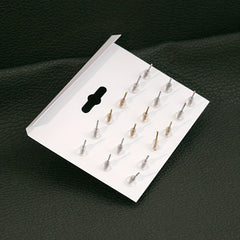 9 Pairs Round Faux Pearl Stud Earrings Set Silver Plated