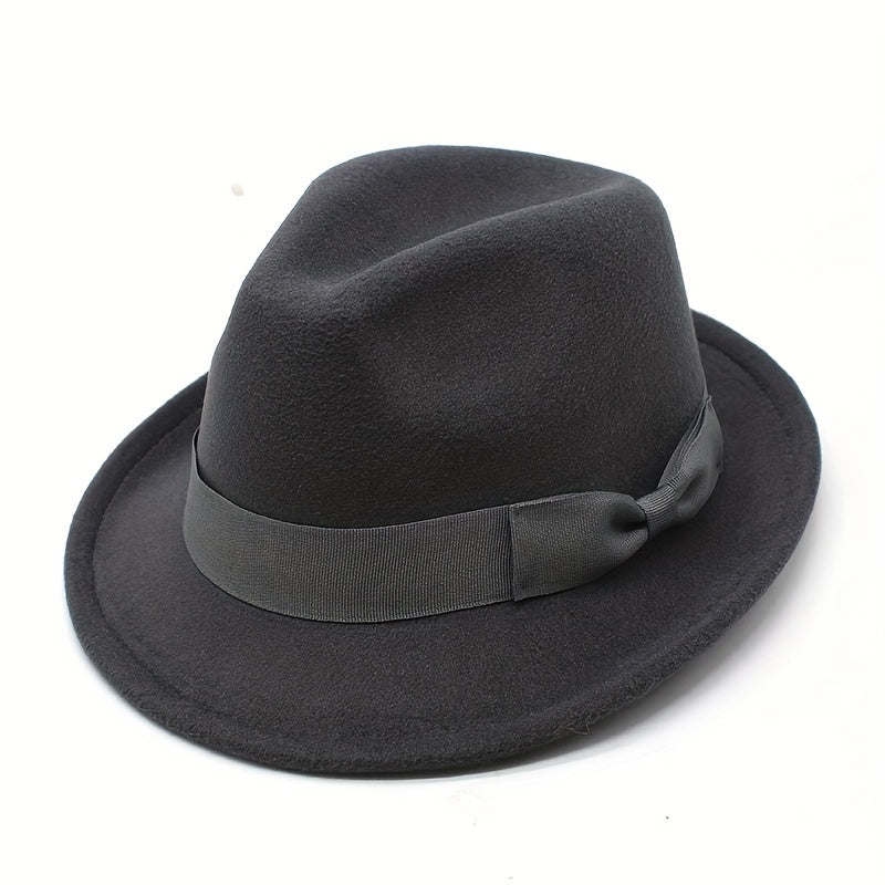 Men's Retro Felt Small Top Hat Jazz Hat For Dancing Meeting