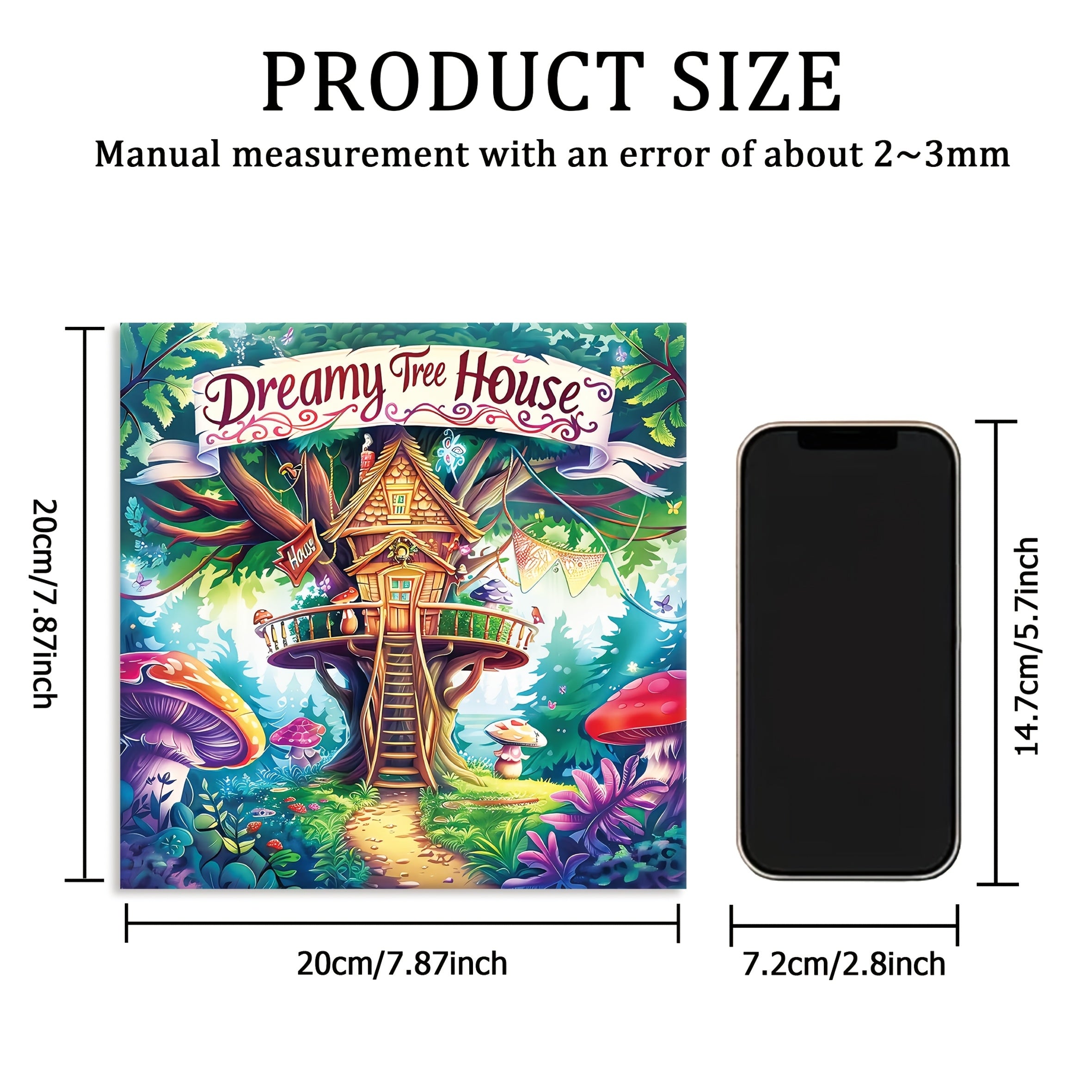 Dreamy Tree House Adult Coloring Book - Intricate Nature Scenes