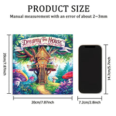 Dreamy Tree House Adult Coloring Book - Intricate Nature Scenes