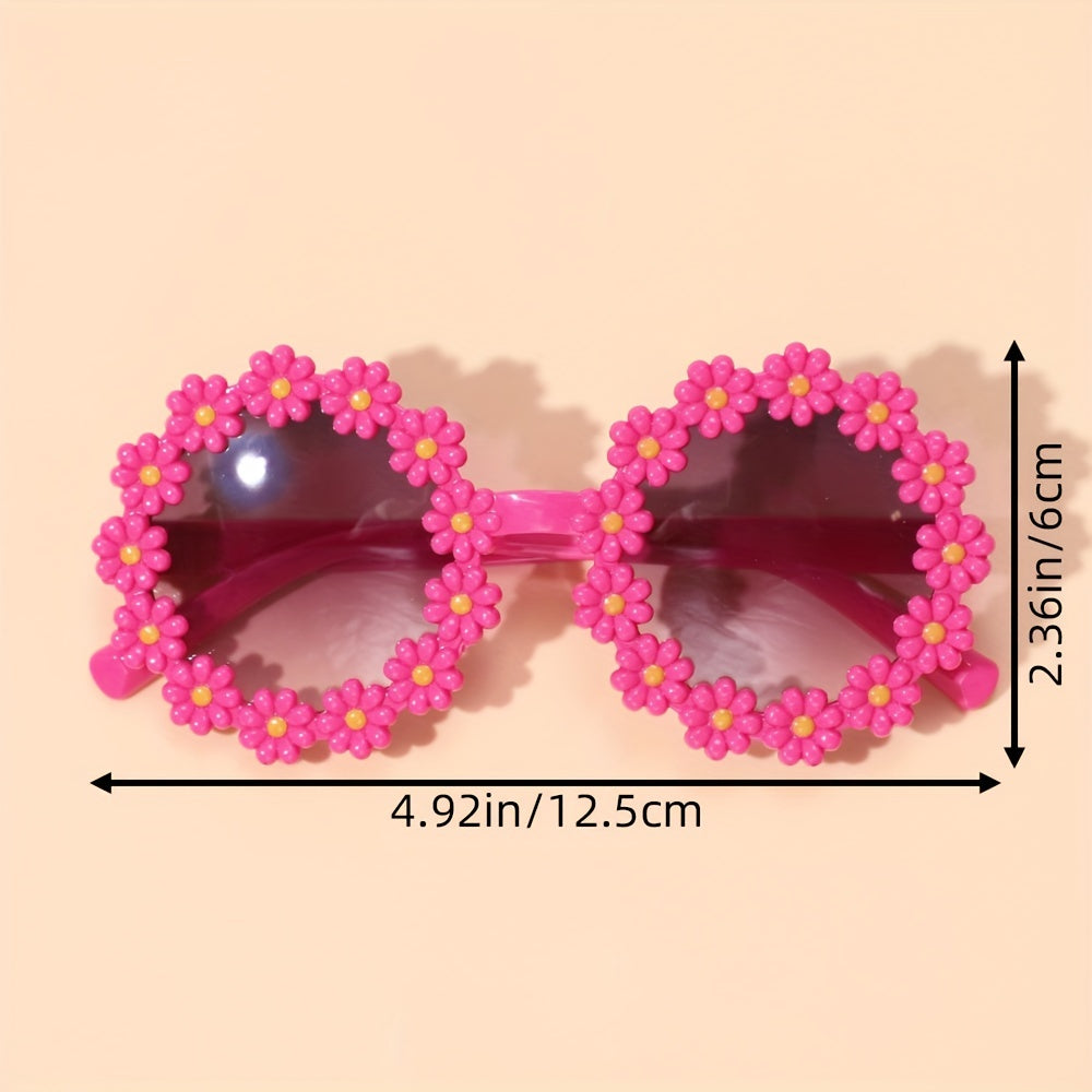 Girls Flower Sunglasses & Bow Headband Set Hair Accessories