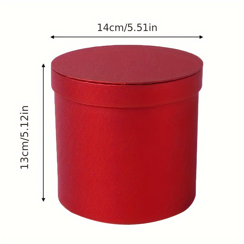 1pc Round Flower Bucket Cardboard Flower Box Bouquet Packaging Florist Supplies