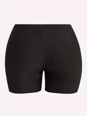  Butterfly & Floral & Letter Print Stretch Biker Shorts