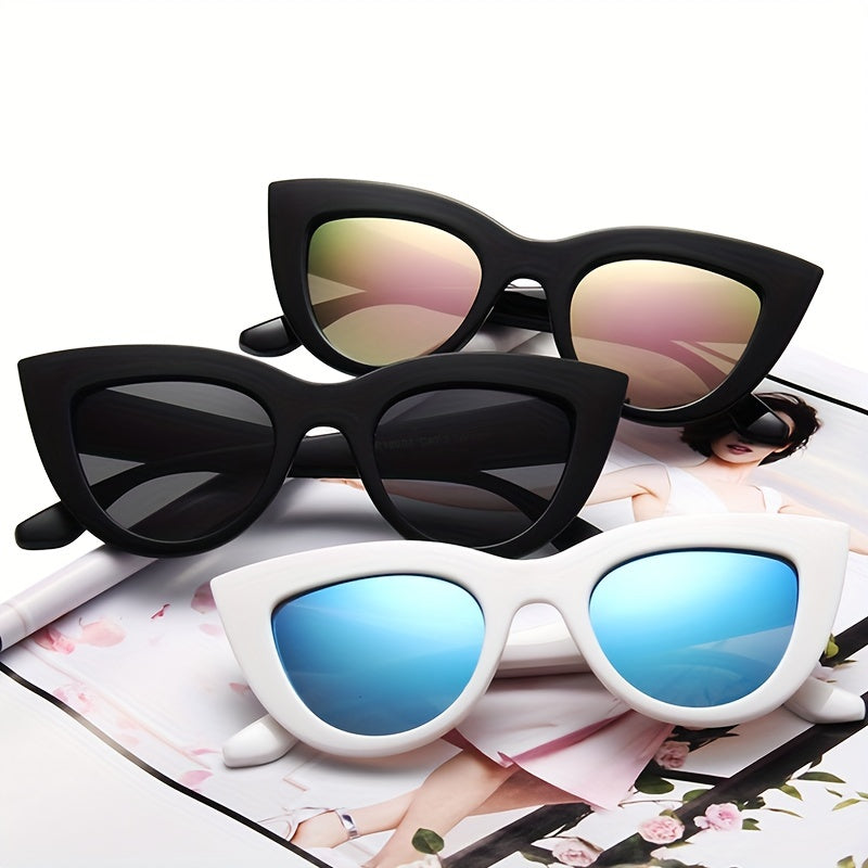 Y2K Cat Eye Sunglasses UV400 Anti Glare for Driving Beach Party