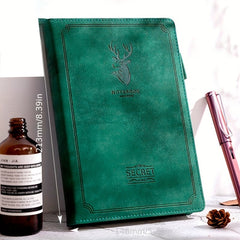 A5 Soft Leather Deer Head Notebook