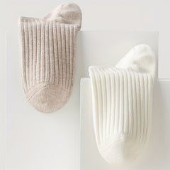 5 Pairs Ribbed Ankle Socks Breathable & Elastic Women's Stockings