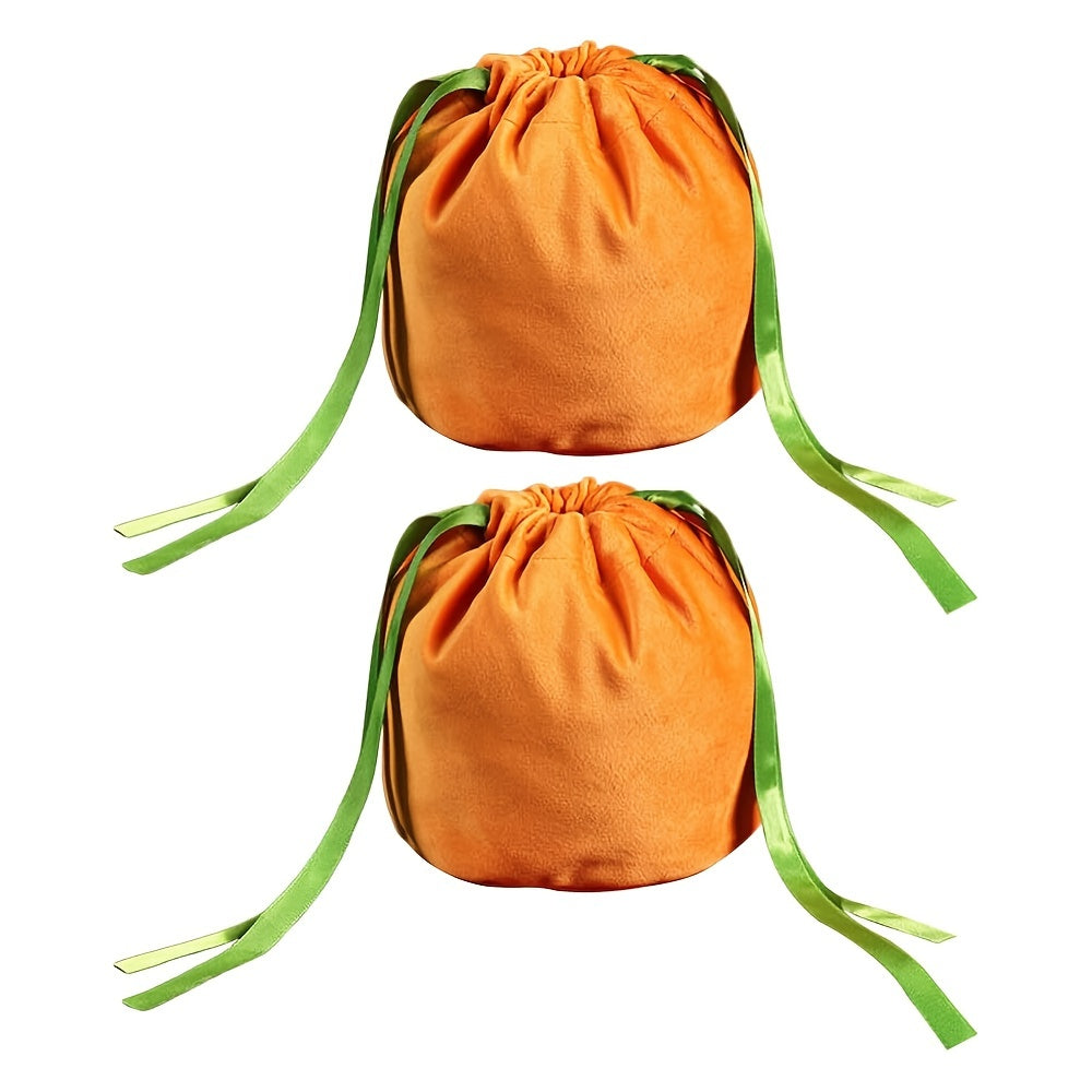 10pcs Halloween Pumpkin Bag Party Candy Decoration Velvet Bag