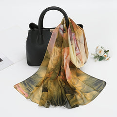 Floral Pattern Scarf Shawl Sunscreen Shawls Lightweight Print Scarfs Women