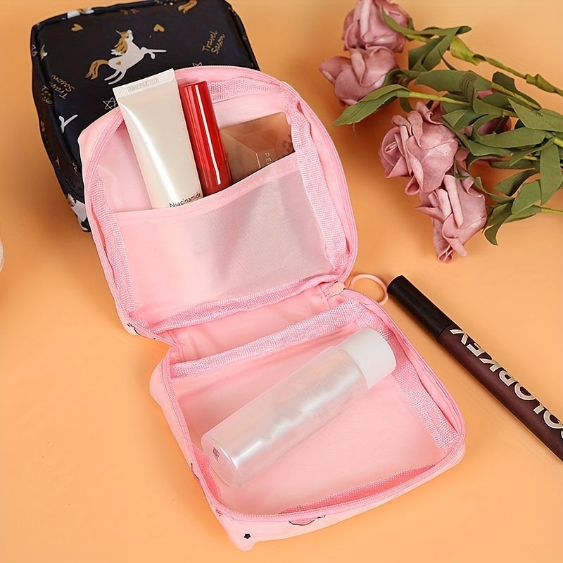 Cartoon Pattern Storage Pouch Zipper Sanitary Napkin Bag