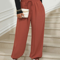  High Rise Jogger Trousers With Pockets