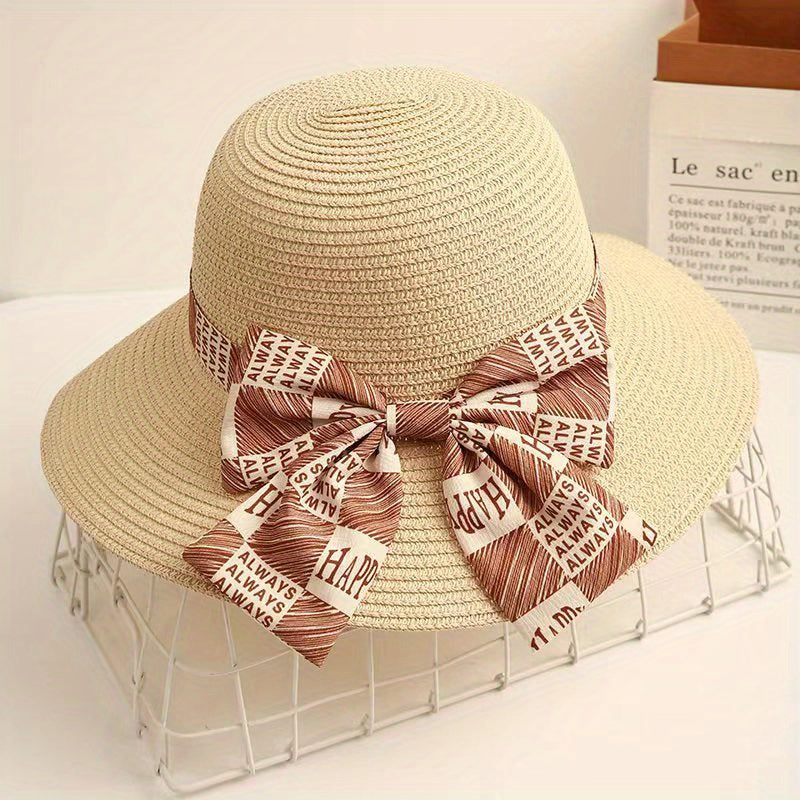 Wide Brim UV Protection Straw Sun Hat for Women
