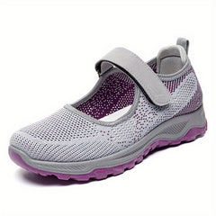 Breathable Backless Walking Shoes Hook & Loop Casual Sneakers Women's Footwear