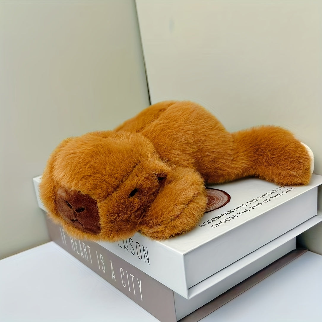 Capybara Plush Toy Soft Stuffed Animal with Funny Belly Up