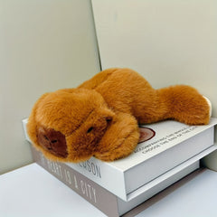 Capybara Plush Toy Soft Stuffed Animal with Funny Belly Up