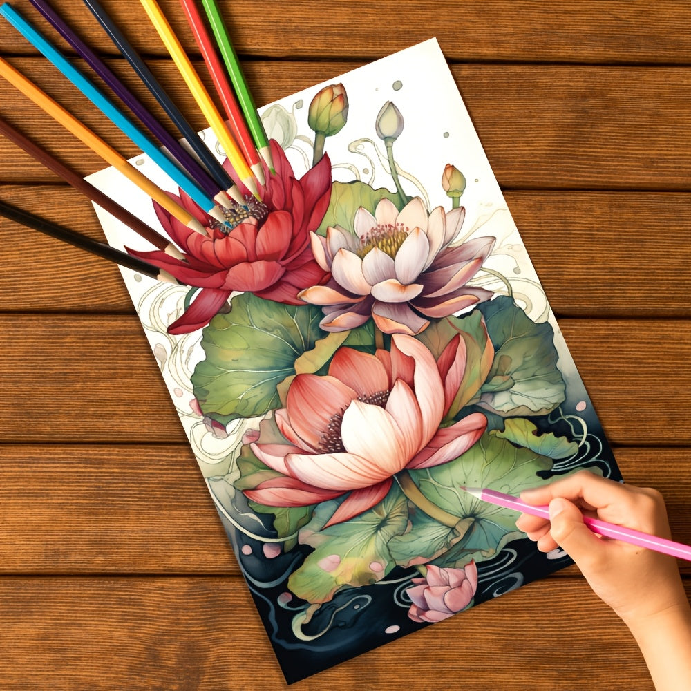 Floral Architecture Coloring Book for Emotional Release