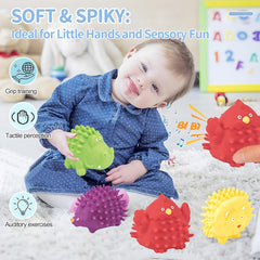 Spray Water Toy for Baby and Kids Massage Soft Balls Set Develop Tactile Senses