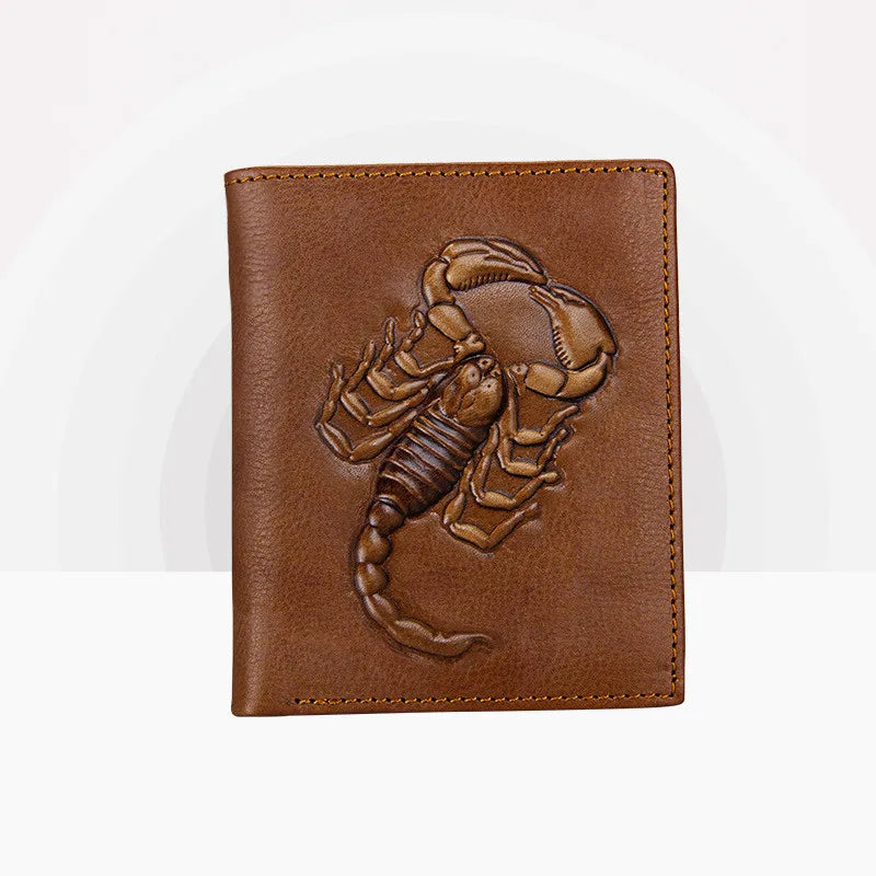 3D Animal Print Leather Men Wallet Long Short Purse