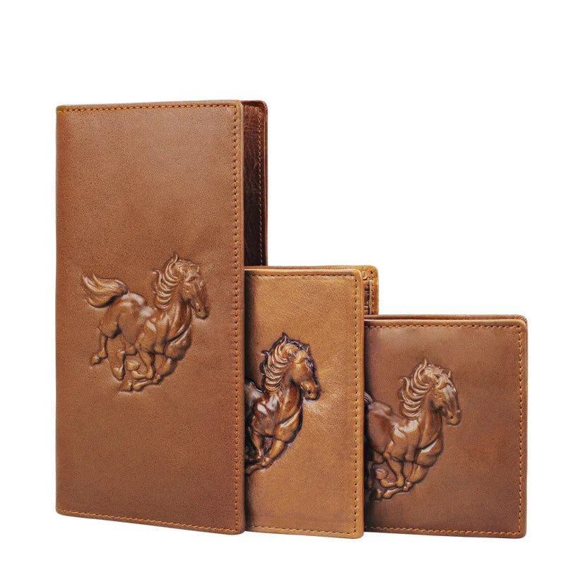 3D Animal Print Leather Men Wallet Long Short Purse