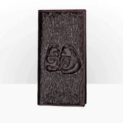 3D Animal Print Leather Men Wallet Long Short Purse