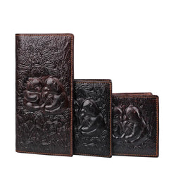 3D Animal Print Leather Men Wallet Long Short Purse
